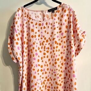 Eloquii‎ Pink and Orange Patterned Blouse